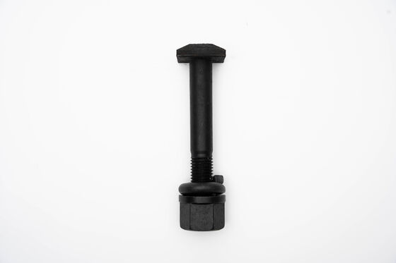 Square Head Rail Track Bolt With Spring Washer And Nut For Railway Fastening