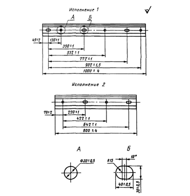 GOST 8193-73 Railway Fishplate Joint Bar For Russian Type Railway Lines / Industrial Railways