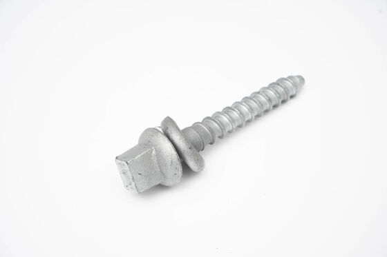 Steel Rail Screw Spike 5.6 Grade Hot Dip Galvanized Sleeper Screw Corrosion Resistant