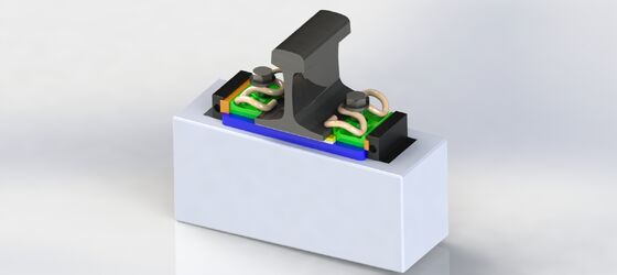 Corrosion Resistant Clip-Ⅶ Type Rail Fastening System For Concrete Sleeper Track