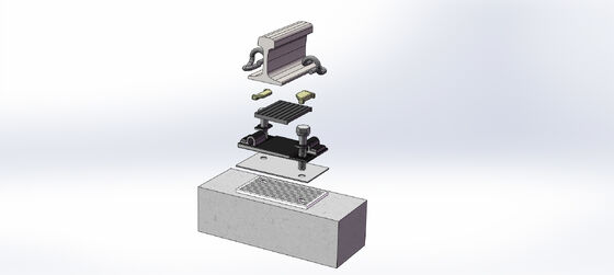 Subway DZⅢ DTⅥ2 Type Rail Fastening System Components For High Speed Railway