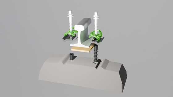 W-14 Railway Fastening System Vibration Resistance for Concrete Sleepers and Rail Track